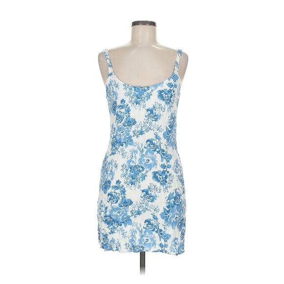 Reformation Puglia Mini Dress in Blue White Floral Size 8 - Picture 1 of 4